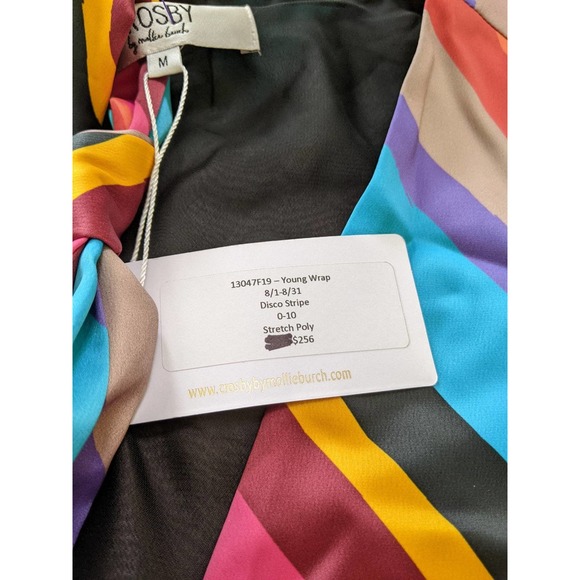 M Medium New Crosby By Mollie Burch Womens Young Wrap Maxi Dress colorful - Picture 9 of 9